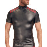 NEK T-shirt VEGA Noir-Rouge